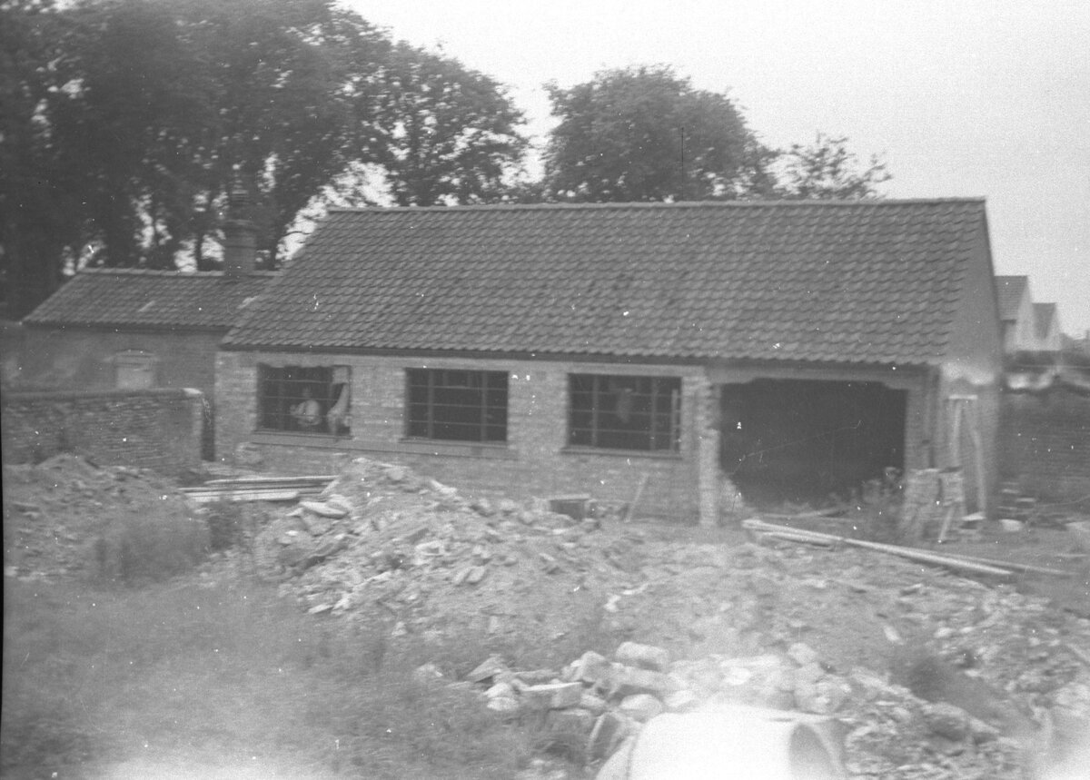 Conversion of the farm cart shed to the Lewis Hall -1950